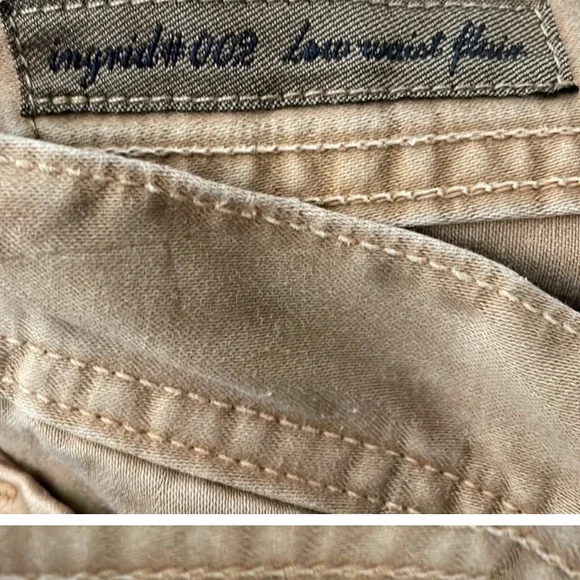 Citizens of Humanity “Ingrid” khaki low rise flare jeans - Picture 2 of 4